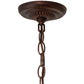 Meyda Lighting Tiffany Hanginghead Dragonfly 31108 22" 3-Light Mahogany Bronze Pendant Light With Multi-Colored Shade Glass