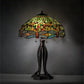 Meyda Lighting Tiffany Hanginghead Dragonfly 31109 31" 3-Light Mahogany Bronze Table Lamp With Multi-Colored Shade Glass