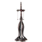 Meyda Lighting Tiffany Hanginghead Dragonfly 31109 31" 3-Light Mahogany Bronze Table Lamp With Multi-Colored Shade Glass