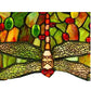 Meyda Lighting Tiffany Hanginghead Dragonfly 32" 6-Light Mahogany Bronze With Multi-Colored Shade Glass