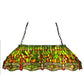 Meyda Lighting Tiffany Hanginghead Dragonfly 32" 6-Light Mahogany Bronze With Multi-Colored Shade Glass