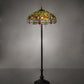 Meyda Lighting Tiffany Hanginghead Dragonfly 36501 62" 3-Light Mahogany Bronze Floor Lamp With Multi-Colored Shade Glass