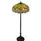 Meyda Lighting Tiffany Hanginghead Dragonfly 36501 62" 3-Light Mahogany Bronze Floor Lamp With Multi-Colored Shade Glass