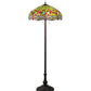 Meyda Lighting Tiffany Hanginghead Dragonfly 36501 62" 3-Light Mahogany Bronze Floor Lamp With Multi-Colored Shade Glass