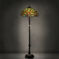 Meyda Lighting Tiffany Hanginghead Dragonfly 37702 62" 3-Light Mahogany Bronze Floor Lamp With Multi-Colored Shade Glass