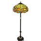 Meyda Lighting Tiffany Hanginghead Dragonfly 37702 62" 3-Light Mahogany Bronze Floor Lamp With Multi-Colored Shade Glass