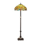 Meyda Lighting Tiffany Hanginghead Dragonfly 37702 62" 3-Light Mahogany Bronze Floor Lamp With Multi-Colored Shade Glass