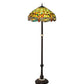 Meyda Lighting Tiffany Hanginghead Dragonfly 37702 62" 3-Light Mahogany Bronze Floor Lamp With Multi-Colored Shade Glass
