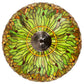 Meyda Lighting Tiffany Hanginghead Dragonfly 38" 5-Light Mahogany Bronze Inverted Pendant Light With Multi-Colored Stained Shade Glass