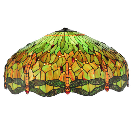Meyda Lighting Tiffany Hanginghead Dragonfly 38" Multi-Colored Stained Shade Glass