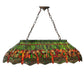 Meyda Lighting Tiffany Hanginghead Dragonfly 40" 6-Light Island Pendant Light With Multi-Colored Shade Glass