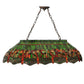 Meyda Lighting Tiffany Hanginghead Dragonfly 40" 6-Light Island Pendant Light With Multi-Colored Shade Glass