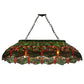 Meyda Lighting Tiffany Hanginghead Dragonfly 40" 6-Light Island Pendant Light With Multi-Colored Shade Glass