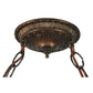 Meyda Lighting Tiffany Hanginghead Dragonfly 40" 6-Light Island Pendant Light With Multi-Colored Shade Glass