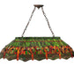 Meyda Lighting Tiffany Hanginghead Dragonfly 40" 6-Light Island Pendant Light With Multi-Colored Shade Glass