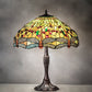 Meyda Lighting Tiffany Hanginghead Dragonfly 47960 26" 3-Light Mahogany Bronze Table Lamp With Multi-Colored Shade Glass