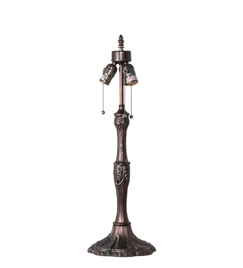 Meyda Lighting Tiffany Hanginghead Dragonfly 47960 26" 3-Light Mahogany Bronze Table Lamp With Multi-Colored Shade Glass