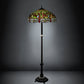 Meyda Lighting Tiffany Hanginghead Dragonfly 62" 3-Light Mahogany Bronze Floor Lamp With Multi-Colored Shade Glass