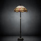 Meyda Lighting Tiffany Hanginghead Dragonfly 62" 3-Light Mahogany Bronze Floor Lamp With Ruby & Amber Shade Glass