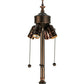 Meyda Lighting Tiffany Hanginghead Dragonfly 67" 4-Light Mahogany Bronze Floor Lamp With Multi-Colored Shade Glass