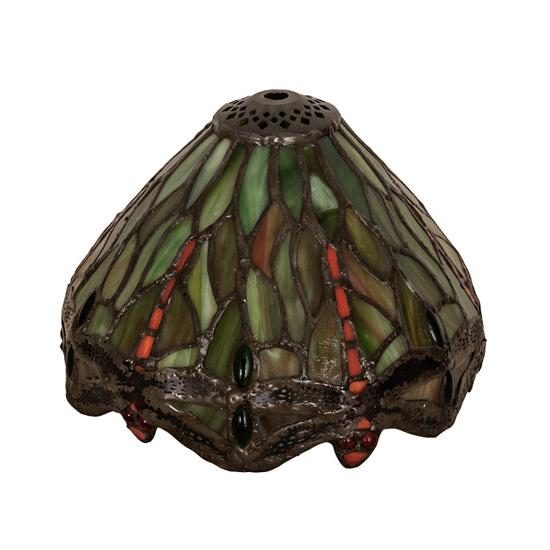 Meyda Lighting Tiffany Hanginghead Dragonfly 7" Multi-Color Shade Glass