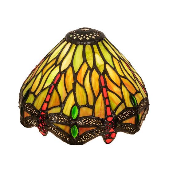 Meyda Lighting Tiffany Hanginghead Dragonfly 7" Multi-Color Shade Glass