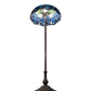 Meyda Lighting Tiffany Hanginghead Dragonfly 70021 62" 3-Light Mahogany Bronze Floor Lamp With Green & Blue Shade Glass