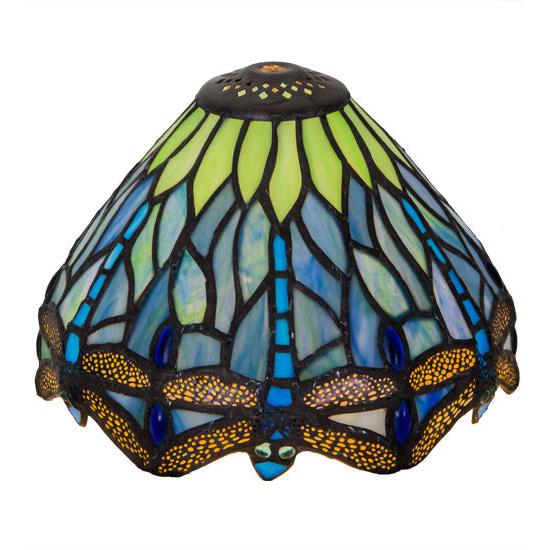 Meyda Lighting Tiffany Hanginghead Dragonfly 8" Multi-Color Shade Glass