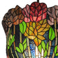 Meyda Lighting Tiffany Honey Locust 14" Mahogany Bronze Inverted Pendant Light With Multi-Colored Stained Shade Glass