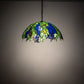 Meyda Lighting Tiffany Honey Locust 22" Mahogany Bronze Pendant Light With Multi-Colored Shade Glass