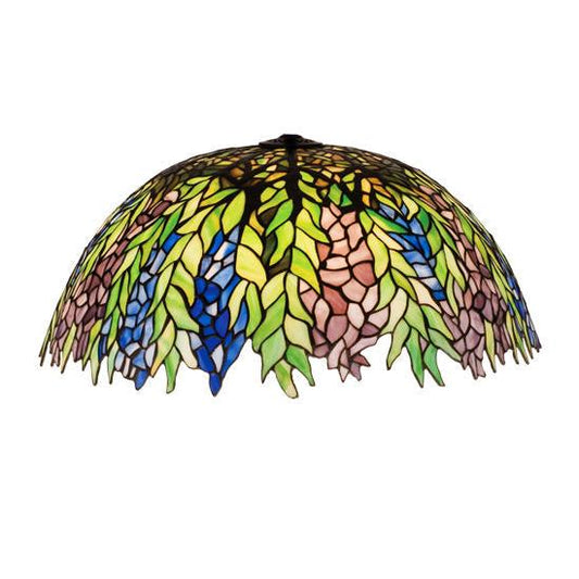 Meyda Lighting Tiffany Honey Locust 22" Multi-Color Shade Glass