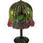 Meyda Lighting Tiffany Honey Locust 23" 2-Light Mahogany Bronze Table Lamp With Multi-Colored Shade Glass