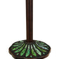 Meyda Lighting Tiffany Honey Locust 23" 2-Light Mahogany Bronze Table Lamp With Multi-Colored Shade Glass