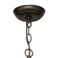 Meyda Lighting Tiffany Honey Locust 32" 6-Light Mahogany Bronze Chandelier With Multi-Colored Shade Glass