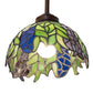 Meyda Lighting Tiffany Honey Locust 48922 8" Mahogany Bronze Mini Pendant Light With Multi-Colored Stained Shade Glass