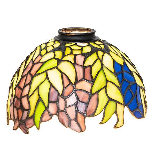 Meyda Lighting Tiffany Honey Locust 8" Multi-Colored Shade Glass