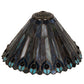 Meyda Lighting Tiffany Jeweled Peacock 12" Multi-Colored Shade Glass