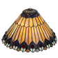 Meyda Lighting Tiffany Jeweled Peacock 12" Multi-Colored Shade Glass