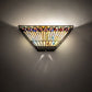 Meyda Lighting Tiffany Jeweled Peacock 16" 2-Light Mahogany Bronze Wall Sconce With Multi-Colored Shade Glass