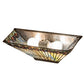 Meyda Lighting Tiffany Jeweled Peacock 16" 2-Light Mahogany Bronze Wall Sconce With Multi-Colored Shade Glass