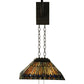 Meyda Lighting Tiffany Jeweled Peacock 16" 2-Light Oil Rubbed Bronze Shepherd's Hook Wall Sconce With Multi-Colored Shade Glass