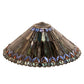 Meyda Lighting Tiffany Jeweled Peacock 17" Multi-Colored Shade Glass