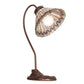 Meyda Lighting Tiffany Jeweled Peacock 18" Mahogany Bronze Table Lamp With Stained Shade Glass