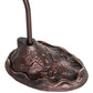 Meyda Lighting Tiffany Jeweled Peacock 18" Mahogany Bronze Table Lamp With Stained Shade Glass