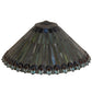Meyda Lighting Tiffany Jeweled Peacock 20" Multi-Colored Shade Glass
