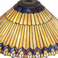 Meyda Lighting Tiffany Jeweled Peacock 20" Multi-Colored Shade Glass
