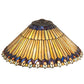 Meyda Lighting Tiffany Jeweled Peacock 20" Multi-Colored Shade Glass