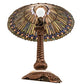 Meyda Lighting Tiffany Jeweled Peacock 23" Mahogany Bronze Table Lamp With Multi-Colored Shade Glass