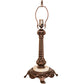 Meyda Lighting Tiffany Jeweled Peacock 23" Mahogany Bronze Table Lamp With Multi-Colored Shade Glass