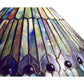 Meyda Lighting Tiffany Jeweled Peacock 27" 2-Light Mahogany Bronze Table Lamp With Multi-Colored Stained Shade Glass